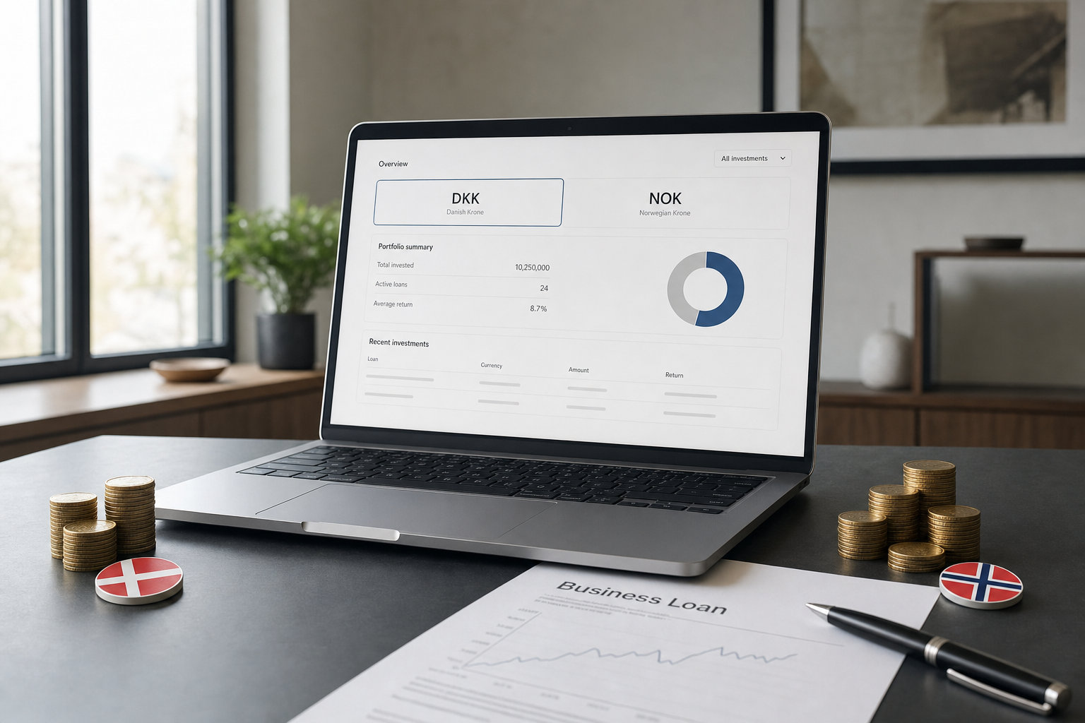 Sådan kan du som investor investere i lån til både danske og norske erhvervsdrivende gennem Flex Funding